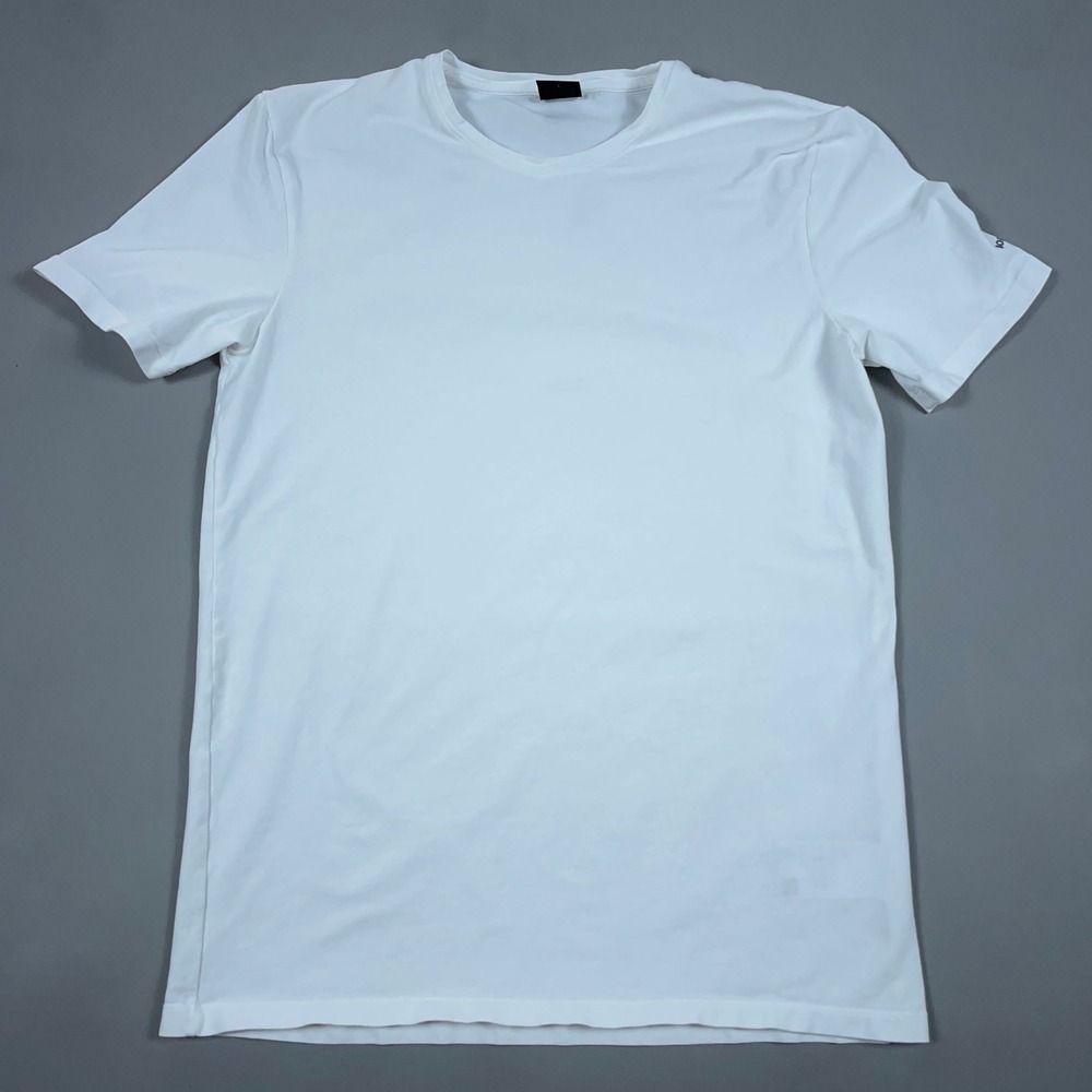 Hugo Boss Mens White Short Sleeve Crew Neck Stretch Cotton T-Shirt Large